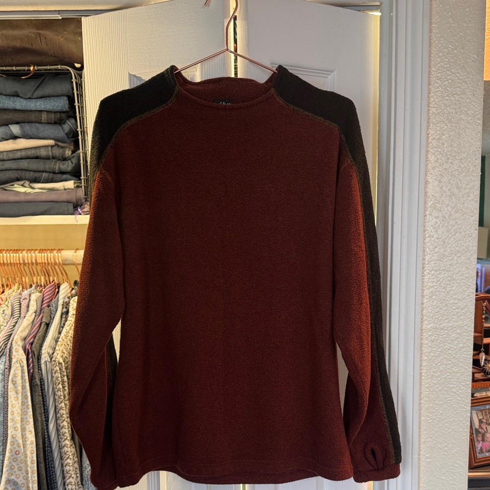 Men's rust and brown alfpaca fleece